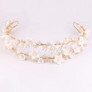 White Flowers Bridal Headpieces